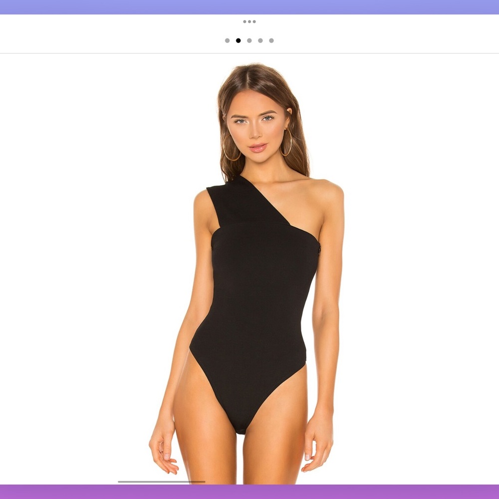 Superdown Black Rockie One-Shoulder BodySuit XS